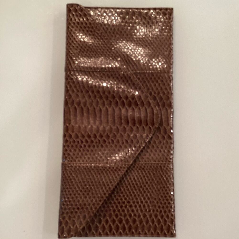 Urban Expressions Vegan Brown Clutch NWT